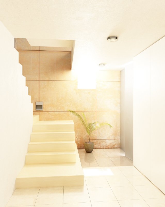 hall with stairs Modelo 3D .c4d .max .obj .3ds .fbx .stl .blend 
