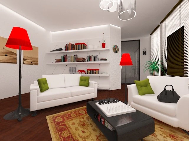 living room 3D Model .c4d .max .obj .3ds .fbx .stl .blend 