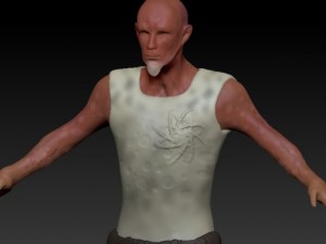 grandfather with cloth 3D Model
