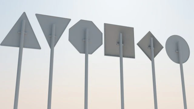 6 yol işareti v1 3D Model .c4d .max .obj .3ds .fbx .stl .blend 