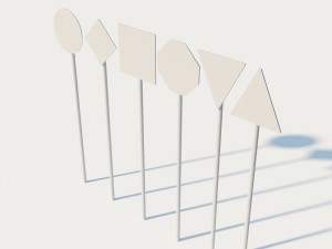 6 road signs v1 3D Model