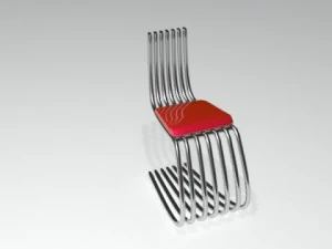 krzesło wiklinowe Model 3D