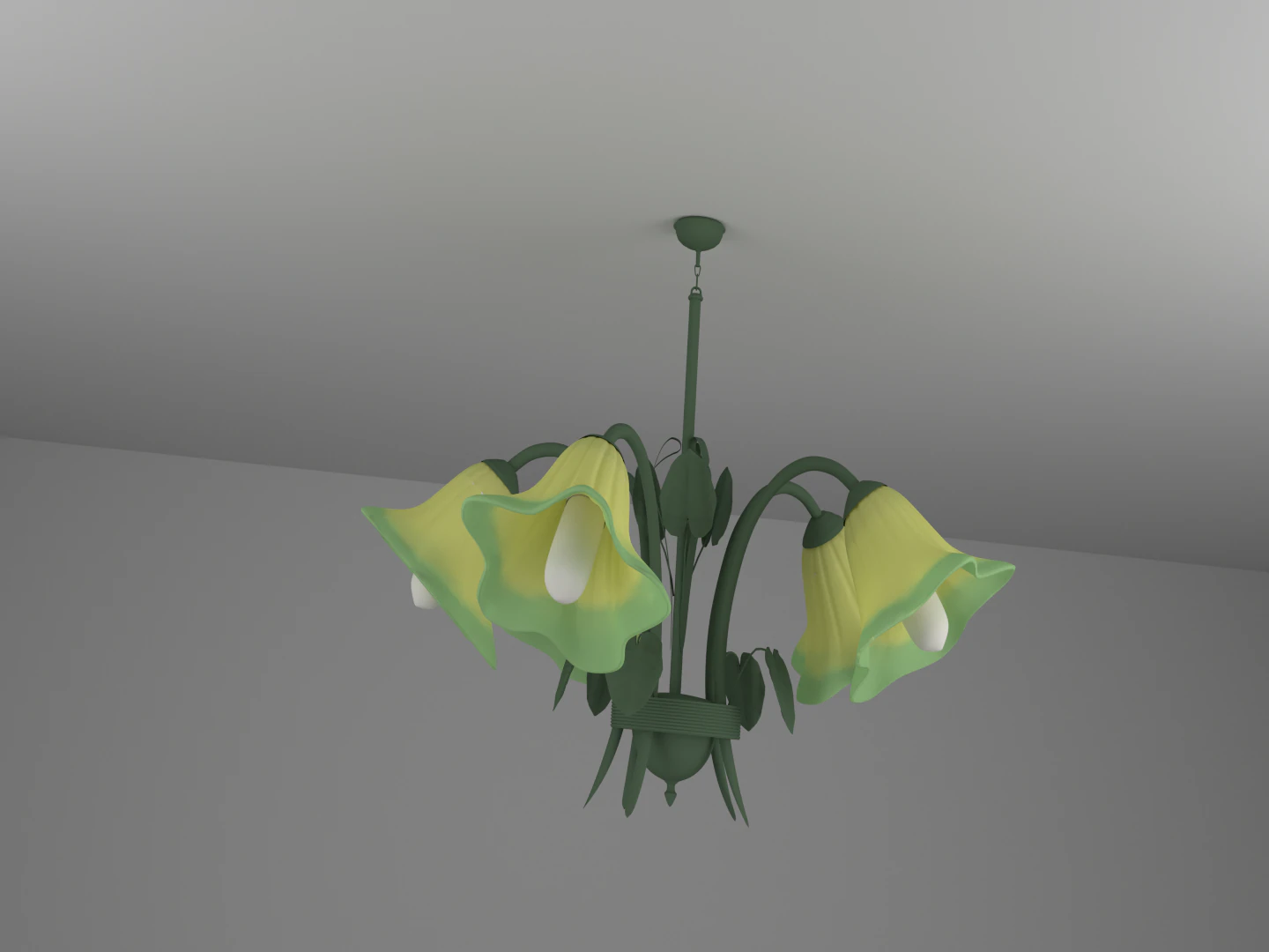 lamp yellow flowers 3D Model .c4d .max .obj .3ds .fbx .stl .blend 