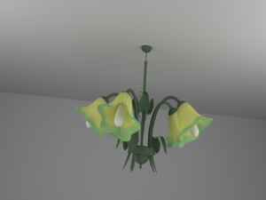 lamp yellow flowers 3Dモデル