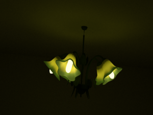 lamp yellow flowers 3Dモデル