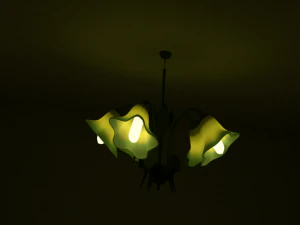 lamp yellow flowers 3D Model