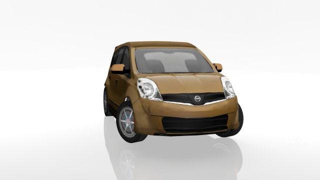 nissan note lowpoly 3D 모델 .c4d .max .obj .3ds .fbx .stl .blend 