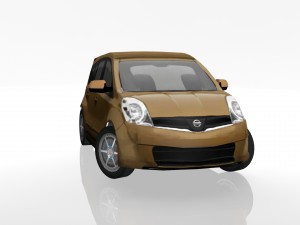 nissan note lowpoly Modello 3D