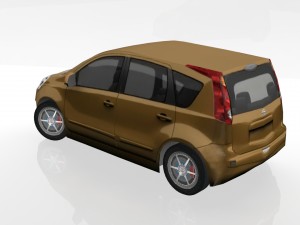 nissan note lowpoly 3D 모델