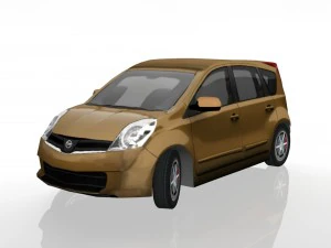 nissan nota lowpoly Modello 3D
