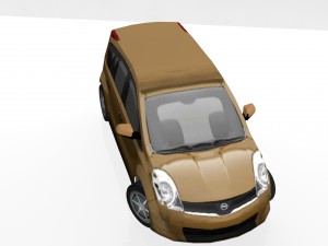 nissan note lowpoly 3D 모델