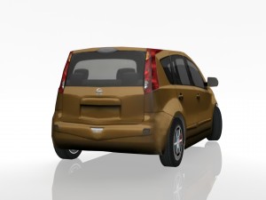 nissan note lowpoly 3D 모델