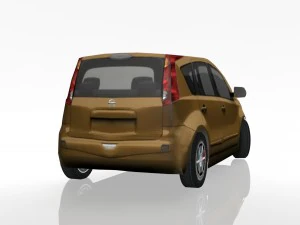 nissan nota lowpoly Modello 3D