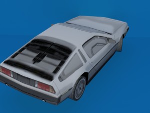 delorean dmc-12 lowpoly Modèle 3D