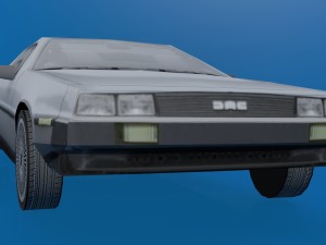 delorean dmc-12 lowpoly Modèle 3D