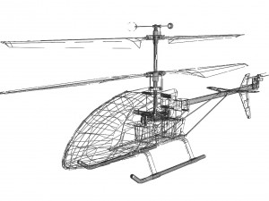 rc helicopter gyro 601 3D 模型