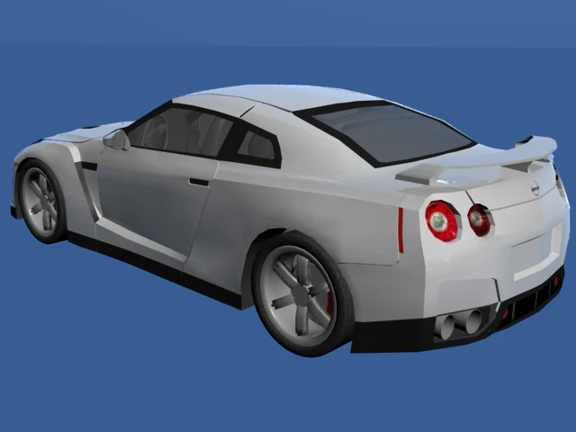 Nissan GTR Modello 3D .c4d .max .obj .3ds .fbx .stl .blend 