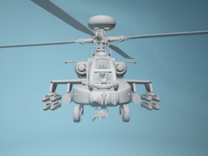 apache helicopter with pilots 3D Model