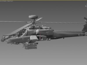 apache helicopter with pilots 3D Model