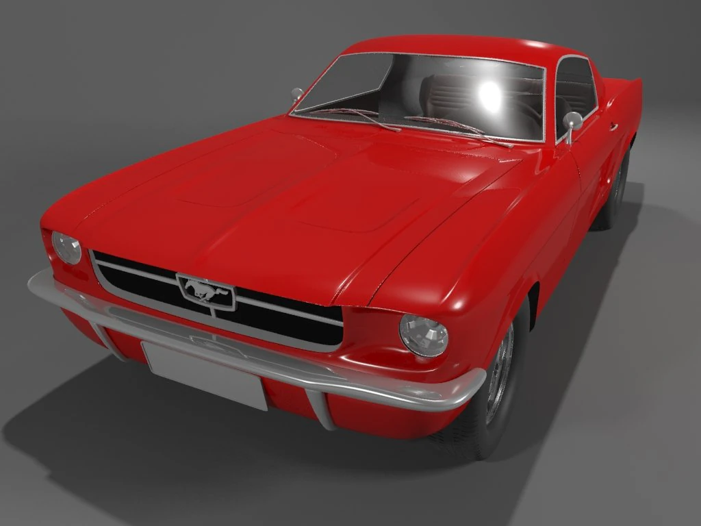 ford mustang 1967 3D Model .c4d .max .obj .3ds .fbx .stl .blend