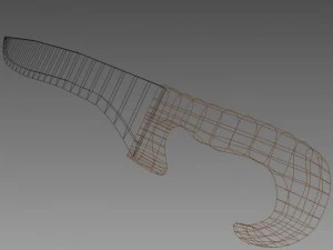 falcata sword 3D Model