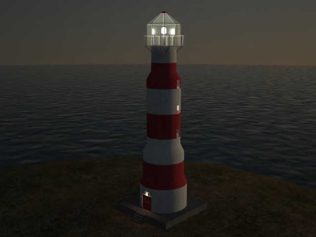 lighthouse 3D 모델 .c4d .max .obj .3ds .fbx .stl .blend 