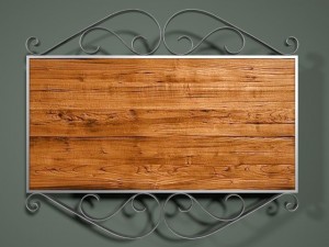 wooden banner version 1 Modelo 3D