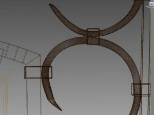wooden banner version 2 3D Model
