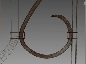 wooden banner version 2 3D Model