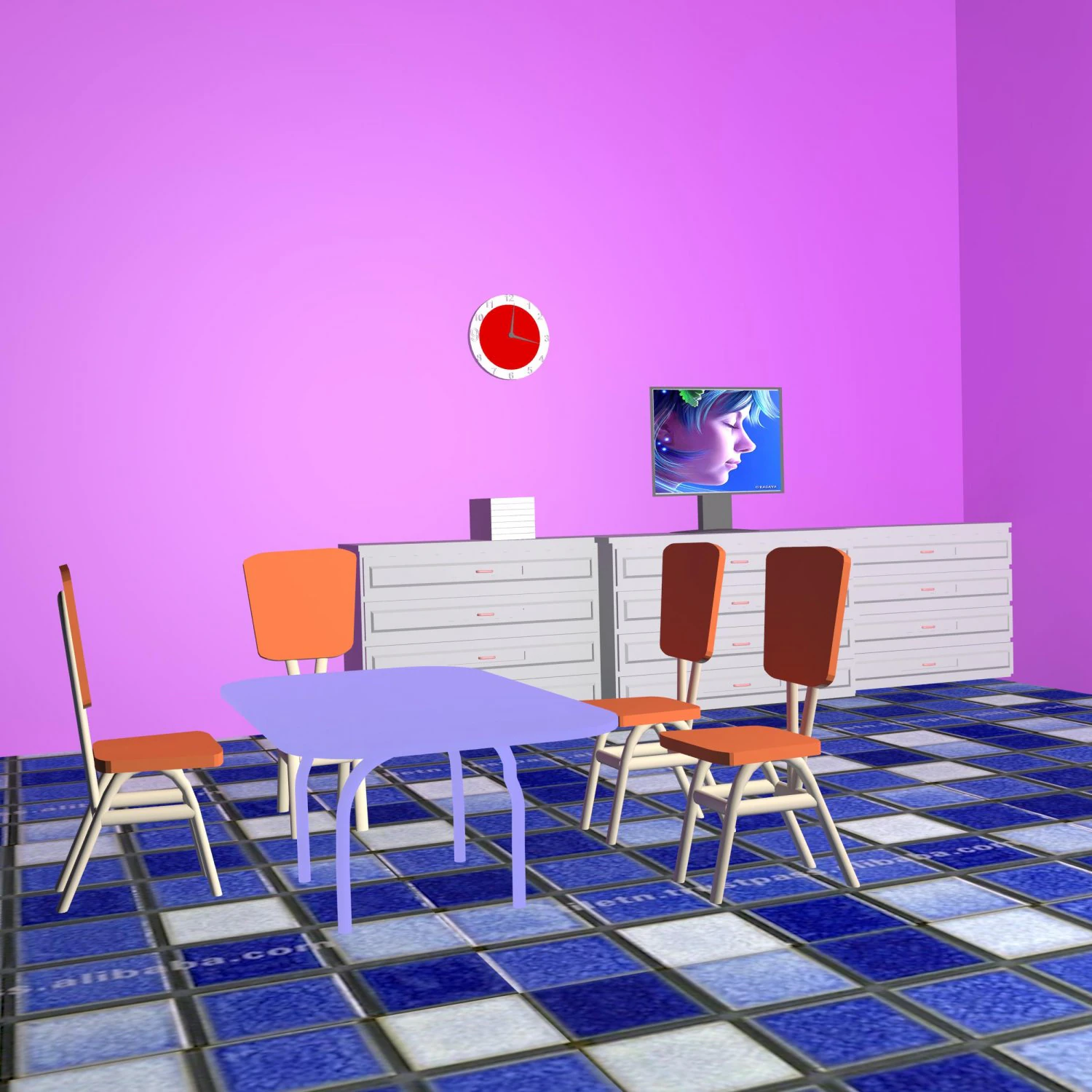 lobby room 3D Model .c4d .max .obj .3ds .fbx .stl .blend 