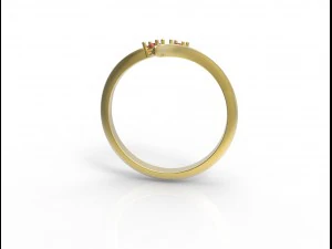 2 stone elegant ring 3D Model