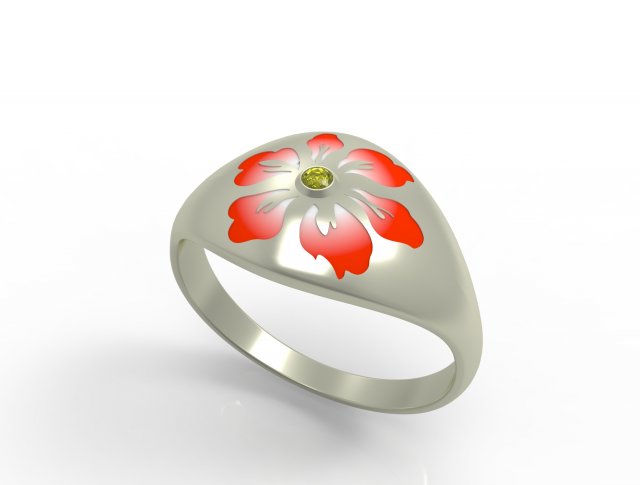 flower ring enamel 001 Modello 3D .c4d .max .obj .3ds .fbx .stl .blend 