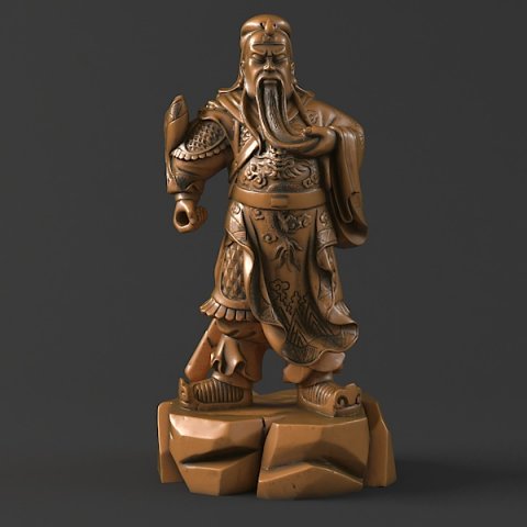 guan yu statues   statue of a man 3D Модель .c4d .max .obj .3ds .fbx .stl .blend 