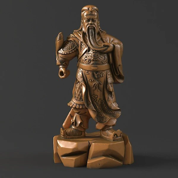 guan yu statues statue of a man 3D Model .c4d .max .obj .3ds .fbx .stl .blend