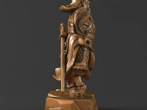 guan yu statues   statue of a man 3D Model