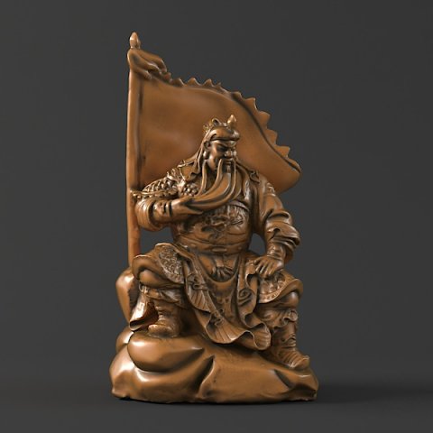 guan yu statues sculpture 16 3D Модель .c4d .max .obj .3ds .fbx .stl .blend 