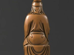 guan gong sit sculpture  statue 3D Model