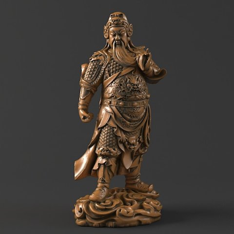 guan gong sculpture  statue18 3D 모델 .c4d .max .obj .3ds .fbx .stl .blend 