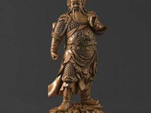 statua della scultura di guan gong18 Modello 3D