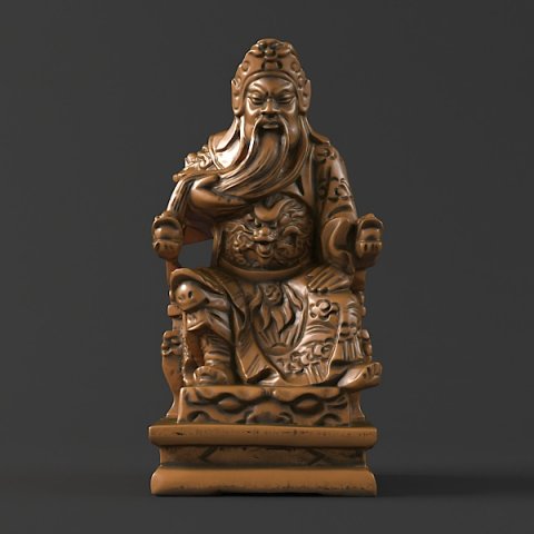 guan yu statues sculpture 19 3D Model .c4d .max .obj .3ds .fbx .stl .blend