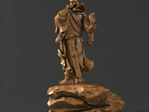 guan yu statues sculpture 20 3D Model