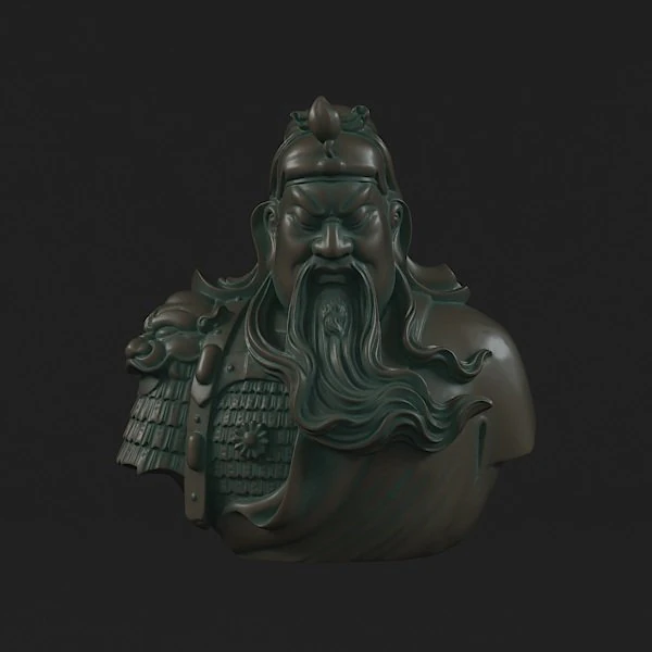 the head of guan yu  sculpture  statue 3D Model .c4d .max .obj .3ds .fbx .stl .blend 
