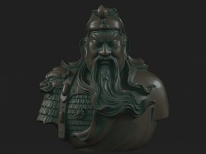 the head of guan yu  sculpture  statue 3D Модель