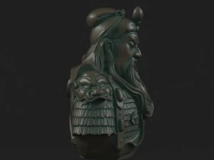 the head of guan yu  sculpture  statue 3D Model