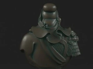 the head of guan yu  sculpture  statue 3D Model