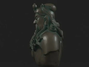 the head of guan yu  sculpture  statue 3D Model