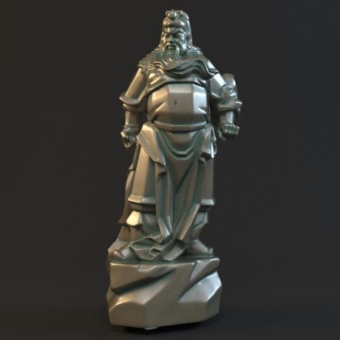 guan yu statues sculpture3 3D Model .c4d .max .obj .3ds .fbx .stl .blend