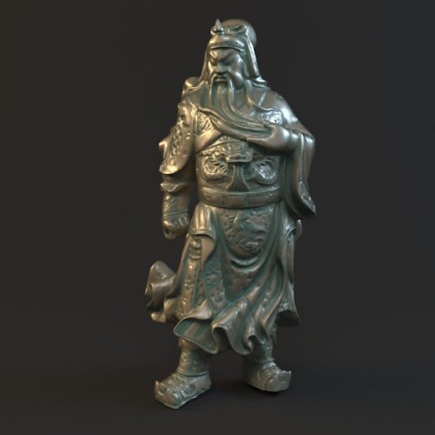 guan yu statues sculpture5 3D Модель .c4d .max .obj .3ds .fbx .stl .blend 