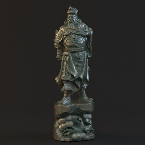 guan yu statues sculpture7 3D Модель .c4d .max .obj .3ds .fbx .stl .blend 