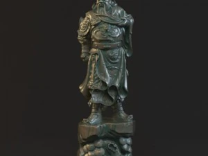 관우 조각상 조각7 3D 모델